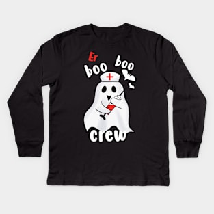 Er boo boo Crew Kids Long Sleeve T-Shirt